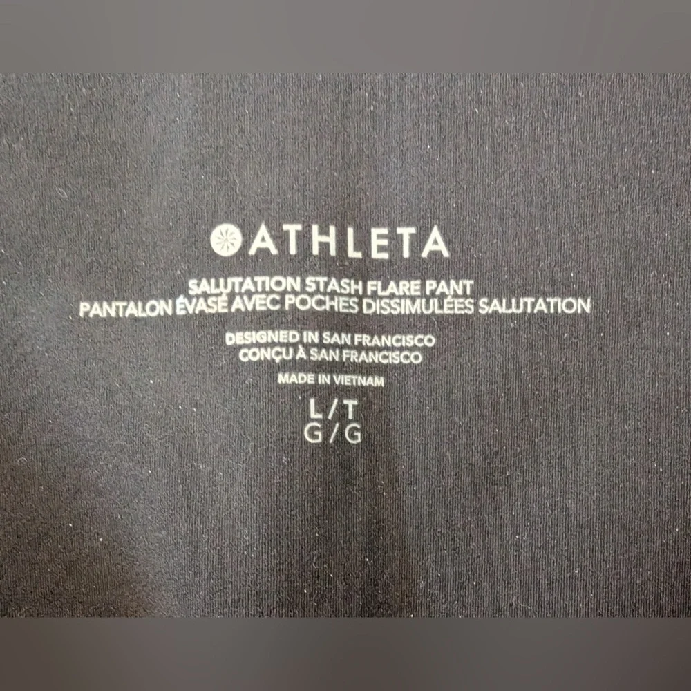 Athleta Women’s Salutation Stash Flare Pants in Black NWT Size Large Tall - Picture 6 of 15